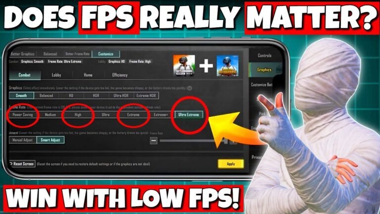 PUBG Mobile Best FPS Settings for Low-End Devices