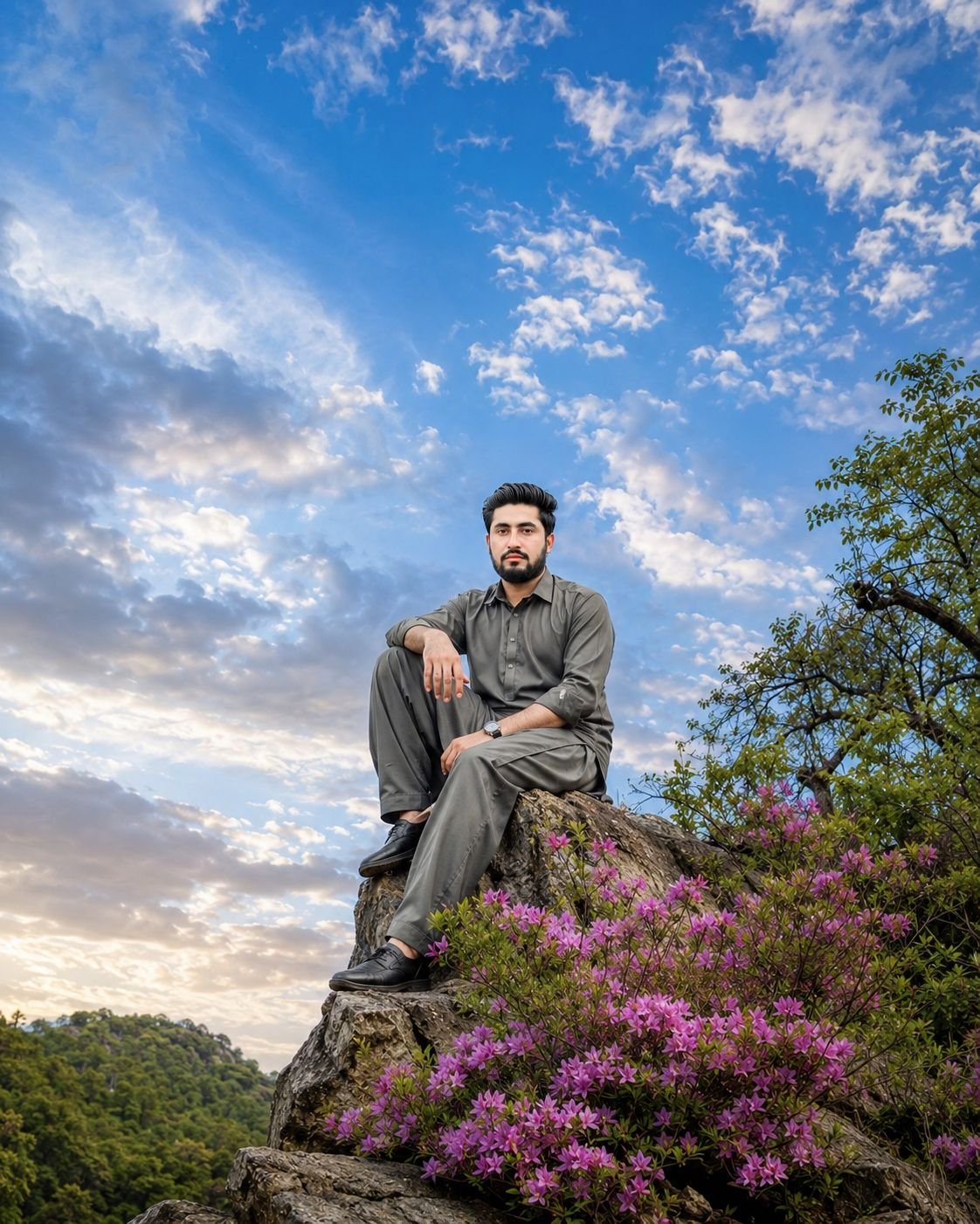 Mountain Rock Pose preview