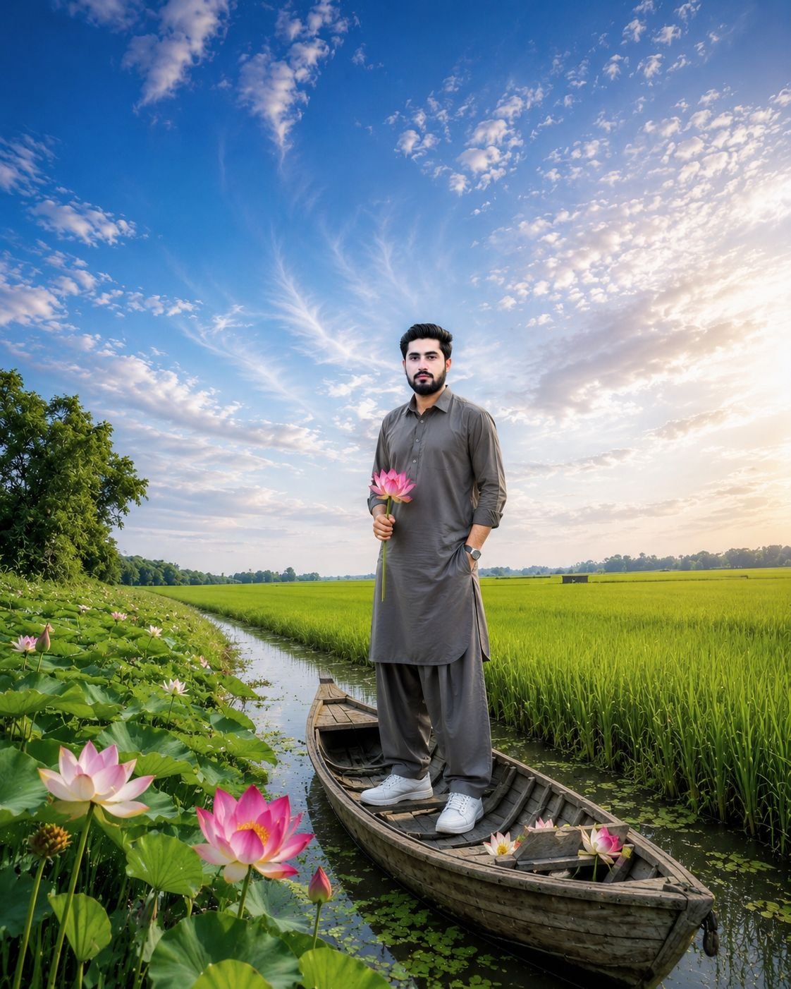 Boat and Flowers preview